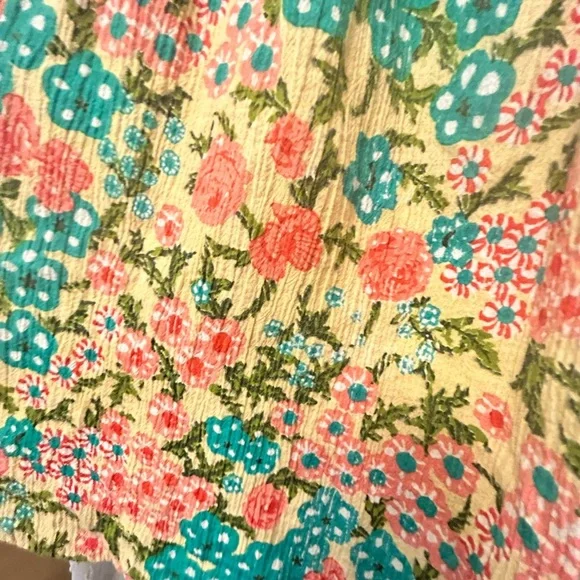 Myra Bag Floral Top off shoulder bell sleeve boho XL India boho - Picture 5 of 10